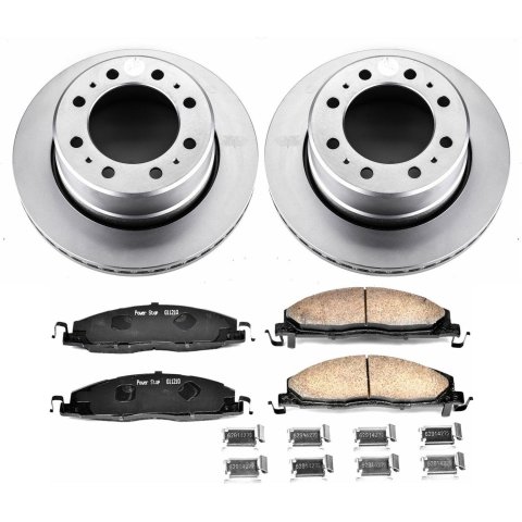 Power Stop 13-18 Ram 3500 Rear Z17 Coated Brake Kit (2x psbAR83067EVC, 1x psb17-1400)