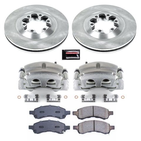 Power Stop 09-12 GMC Canyon Front Autospecialty Kit w/Cals (2x psbAR82131, 1x psbL5004C, 1x psbL5005C, 1x psb16-1169)