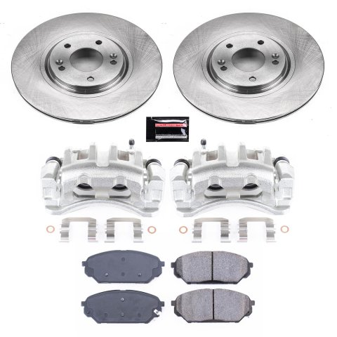 Power Stop 07-12 Hyundai Veracruz Front Autospecialty Kit w/Cals (1x psbL3344, 1x psbL3345, 2x psbJBR1524, 1x psb16-1301)