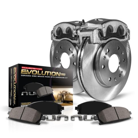 Power Stop 17-22 Nissan Armada Front Autospecialty Kit w/Cals (2x psbJBR1552, 1x psbL3338, 1x psbL3339, 1x psb16-1509)