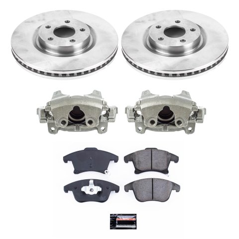 Power Stop 19-20 Ford SSV Plug-In Hybrid Front Autospecialty Kit w/Cals (1x psbL5474, 1x psbL5475, 2x psbAR85182, 1x psb16-1653)