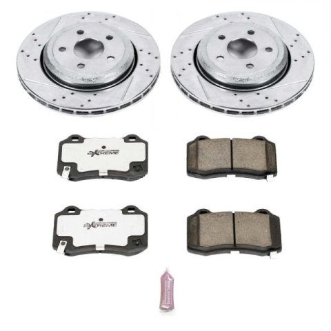 Power Stop 18-19 Dodge Durango Front & Rear Z26 Street Warrior Brake Kit (1x psbK5956-26, 1x psbZ26-1405, 1x psbAR83080XL, 1x psbAR83080XR)