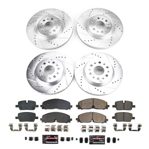 Power Stop 21-22 Cadillac XT6 Front and Rear Z23 Evolution Brake Kit (1x psbK8683, 1x psbK8743)