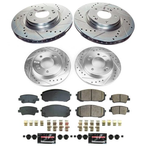 Power Stop 21-23 Hyundai Elantra Front and Rear Z23 Evolution Brake Kit (1x psbK8769, 1x psbK8752)
