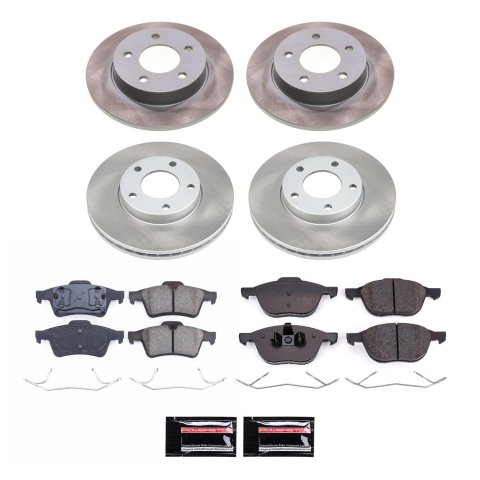 Power Stop 04-05 Mazda 3 Front and Rear Semi-Coated Rotor Kit (1x psbSC120, 1x psbSC124)