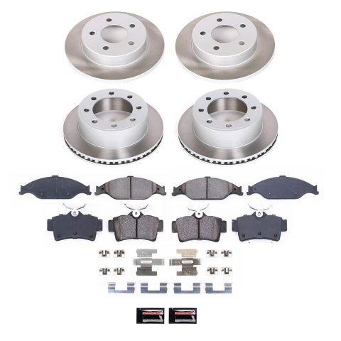 Power Stop 99-04 Ford Mustang Front and Rear Semi-Coated Rotor Kit (1x psbSC1301, 1x psbSC1303)
