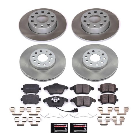 Power Stop 05-10 Volkswagen Jetta Front and Rear Semi-Coated Rotor Kit (1x psbSC4623, 1x psbSC4627)