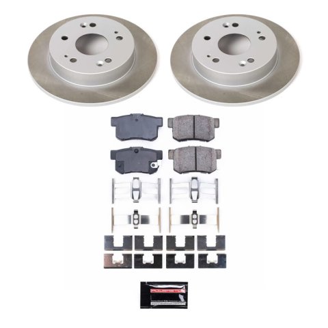 Power Stop 09-11 Honda Civic Front and Rear Semi-Coated Rotor Kit (1x psbSC1243, 1x psbSC2389)