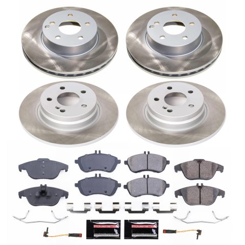 Power Stop 12-15 Mercedes-Benz C250 Front and Rear Semi-Coated Rotor Kit (1x psbSC5625, 1x psbSC5790)