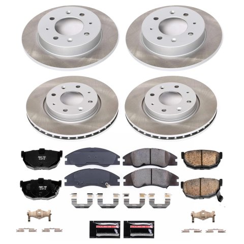 Power Stop 04-09 Kia Spectra Front and Rear Semi-Coated Rotor Kit (1x psbSC5903, 1x psbSC5905)