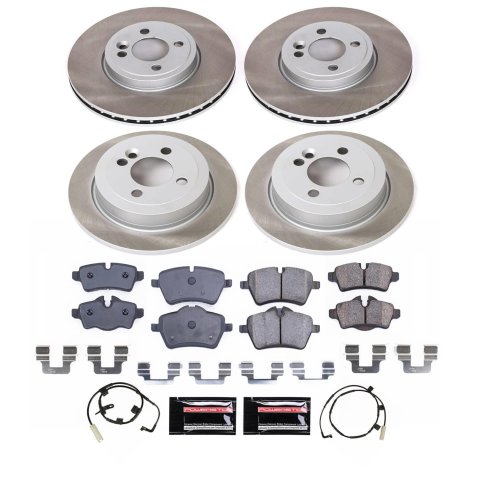Power Stop 07-10 Mini Cooper Front and Rear Semi-Coated Rotor Kit (1x psbSC6068, 1x psbSC6281)