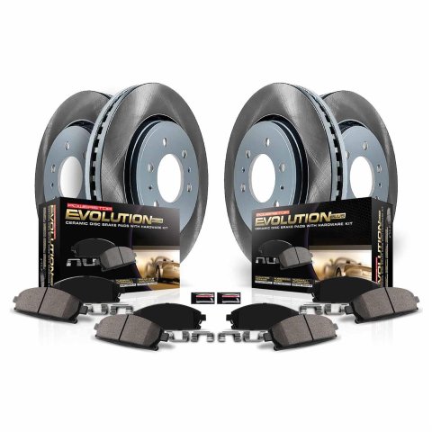 Power Stop 21-23 Dodge Durango Front and Rear Semi-Coated Rotor Kit (1x psbSC5953, 1x psbSC7133)