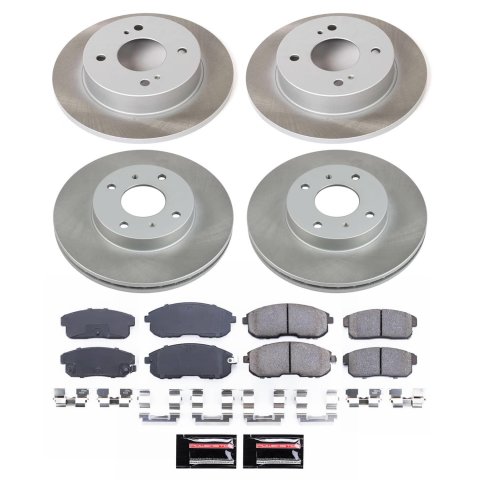 Power Stop 01-02 Infiniti G20 Front and Rear Semi-Coated Rotor Kit (1x psbSC741, 1x psbSC749)