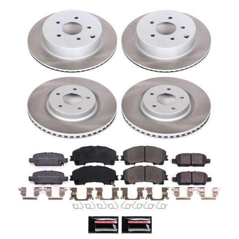 Power Stop 14-22 Infiniti Q50 Front and Rear Semi-Coated Rotor Kit (1x psbSC6944, 1x psbSC8021)