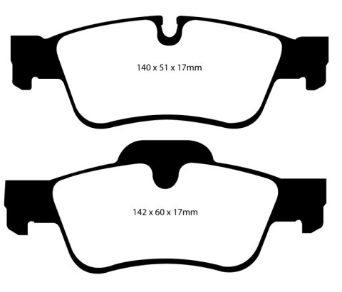 EBC S5 Brake Pad and Rotor Kit (1x ebcDP41593R, 1x ebcGD7639)