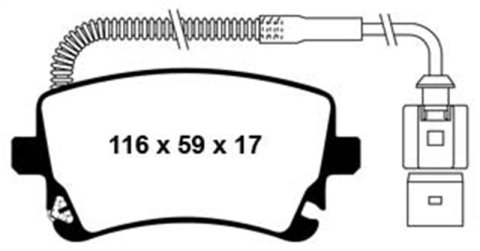 EBC S12 Brake Pad and Rotor Kit (1x ebcRK1418, 1x ebcDP31470C)