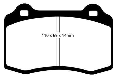 EBC S4 Brake Pad and Rotor Kit (1x ebcUSR1601, 1x ebcDP31140C)