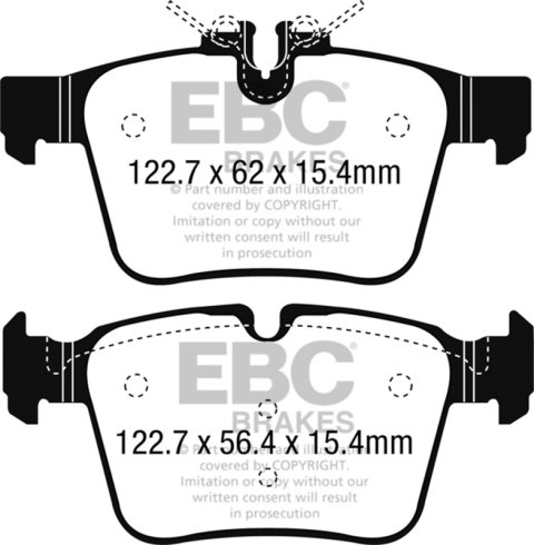 EBC S13 Brake Pad and Rotor Kit (1x ebcDP42215R, 1x ebcRK2175)
