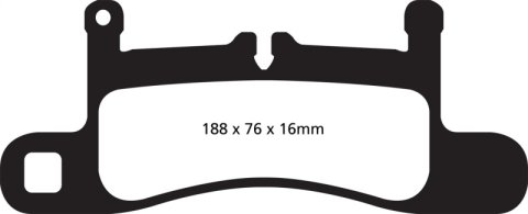 EBC S13 Brake Pad and Rotor Kit (1x ebcRK1605XD, 1x ebcDP42098R)