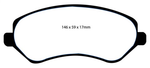 EBC S3 Brake Pad and Rotor Kit (1x ebcGD1478, 1x ebcDP61612)