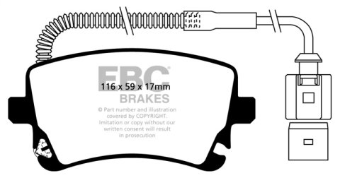 EBC S6 Brake Pad and Rotor Kit (1x ebcGD1422, 1x ebcDP51470NDX)