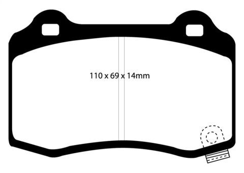 EBC S9 Brake Pad and Rotor Kit (1x ebcDP41788R, 1x ebcUSR2142)