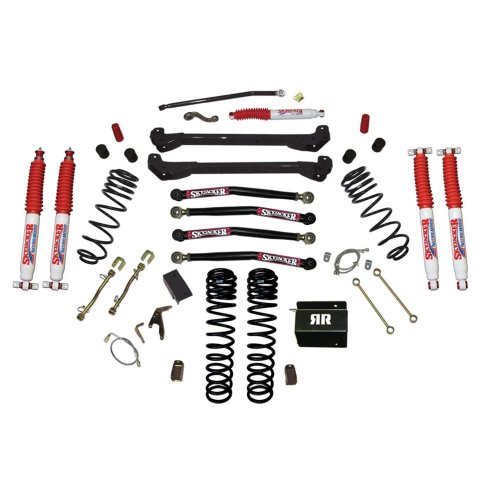 Skyjacker 97-06 Jeep TJ 4in Dual Rate Long Travel Coils Long Arm RR1 Lift Kit w/ Nitro Shocks (Bundled Kit)