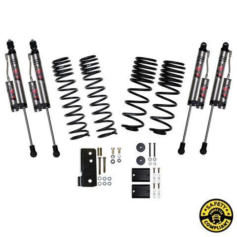 Skyjacker Jeep Wrangler JK 2in Dual Rate Long Travel Suspension Lift Kit w/ ADX 2.0 Remote Res Shock (1x skyJK20BLT, 1x skyJK2025X)