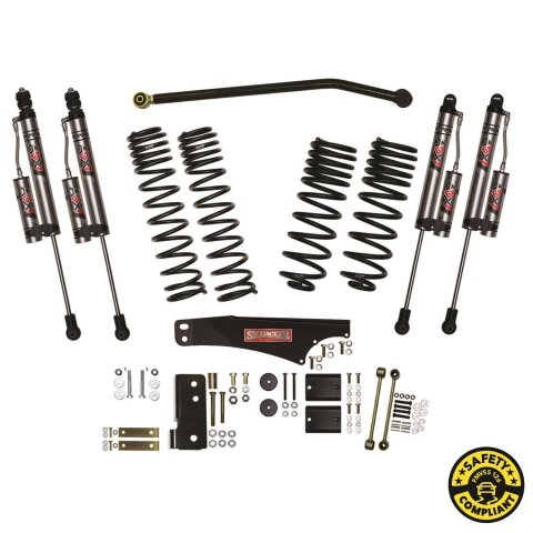 Skyjacker Jeep Wrangler JK 3.5in Dual Rate Long Travel Suspension Lift w/ ADX 2.0 Remote Res Shock (1x skyJK35BLT, 1x skyJK3570X)