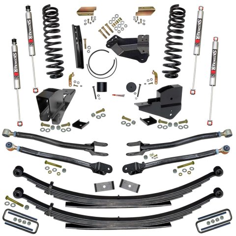 Skyjacker 4 In. Suspension Lift Kit 4-Link w/ M95 Monotube Shocks (1x skyF545V, 2x skyM9568, 2x skyM9592, 2x skyFR173S, 1x skyRAB2346, 1x skyF23484LA, 1x skyF23451S)