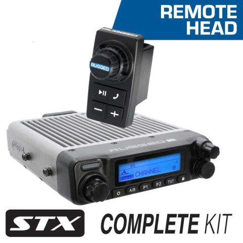 Rugged Radios Yamaha Wolverine RMAX Comm Kit w/ Rocker Switch BT 2-Way STX / M1 VHF Bus Band (1x rgdMCK-STX-RS-2P-M1, 1x rgdMT-RMAX-RM)