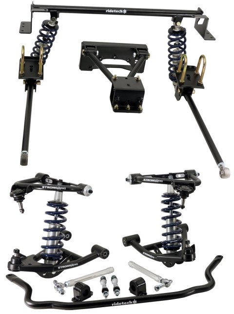 Ridetech 82-03 Chevy S10 S15 Sonoma w/ 8.5in Differential TQ CoilOver System (Bundled Kit)