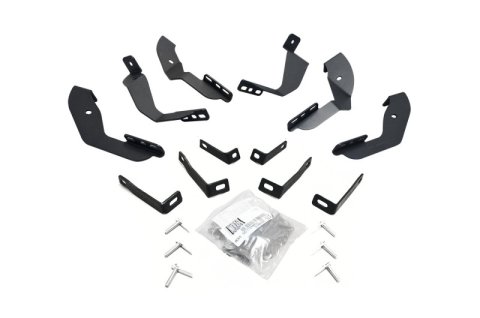 Go Rhino 15-19 Chevy 2500HD 5in OE Xtreme Low Profile Complete Kit w/Sidesteps + Brkts (1x gor650087PS, 1x gor6840435)