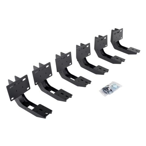 Go Rhino 19-22 Ram 1500 CC 4DR (Not Classic) RB20 Slim Running Boards Kit (w/Brackets) - Bedliner Ct (1x gor69400087ST, 1x gor6943066)