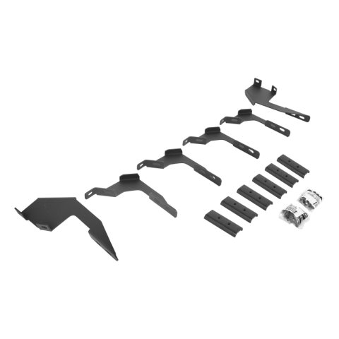 Go Rhino 19-22 Ford Ranger Crew Cab 4DR RB20 Slim Running Boards Kit (w/Brackets) - Bedliner Coating (1x gor6903686, 1x gor69400080ST)