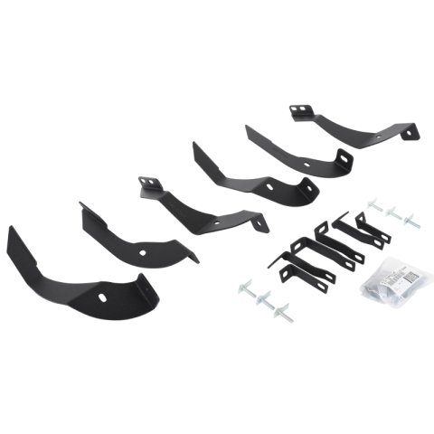 Go Rhino 15-19 GMC Sierra 2500/3500HD CC Dsl RB10 Slim Running Boards Kit (w/Brackets) - Bedliner Ct (1x gor6940516, 1x gor630087ST)