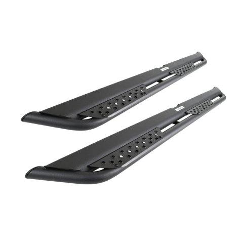 Go Rhino 2024 Toyota Tacoma Double Cab Dominator Xtreme DT SideSteps w/ Brackets - Texture Black (1x gorDT60073T, 1x gorD64432TK)