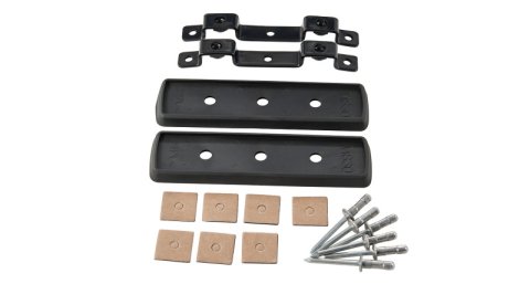 Rhino-Rack 08-16 Ford F250 4 Door Pick Up Heavy Duty RLT600 Ditch Mount 2 Bar Roof Rack - Black (Bundled Kit)