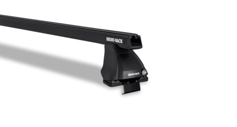 Rhino-Rack 18-19 Chevrolet Silverado 1500 4 Door Pick Up Heavy Duty 2500 2 Bar Roof Rack - Black (1x rhrDK377, 2x rhrRB1500B, 1x rhrRLKHD)