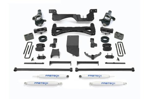 Fabtech 01-10 GM C/K2500HD 6in Perf Sys w/Perf Shks (1x fabFTS21008BK, 1x fabFTS21009BK, 2x fabFTS7191, 2x fabFTS7333)