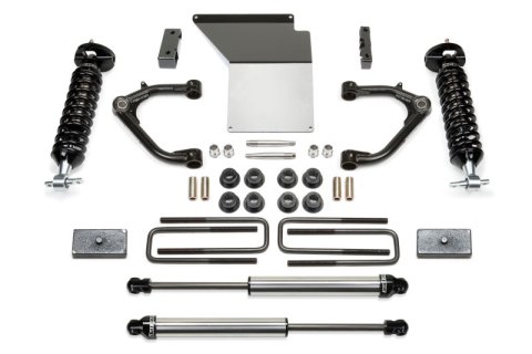 Fabtech 14-18 GM K1500 w/OE Alum. UCA 4in Uniball UCA System w/DL 2.5 Coilovers & Rear DL Shocks (1x fabFTS21206)