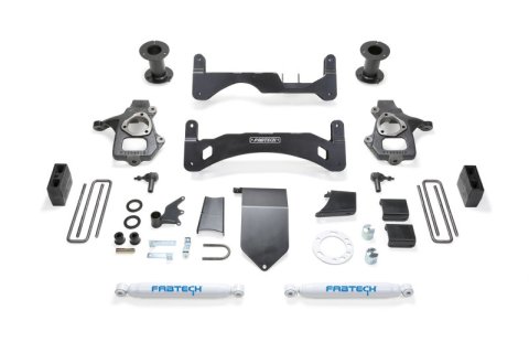 Fabtech 14-18 GM C/K1500 P/U w/oE Alm Or Stmp Stl UCA 6in Basic Sys G2 w/Perf Shks (1x fabFTS21170, 1x fabFTS21171, 1x fabFTS21172, 2x fabFTS7240)