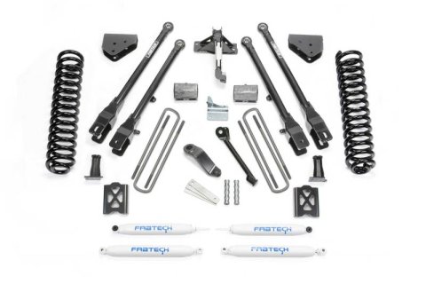 Fabtech 05-07 Ford F250 4WD w/Factory Overload 6in 4Link Sys w/Coils & Perf Shks (Bundled Kit)