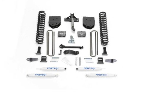 Fabtech 08-10 Ford F450/550 4WD 6in Basic Sys w/Perf Shks (1x fabFTS22024BK, 1x fabFTS22123BK, 1x fabFTS22129, 2x fabFTS7188, 2x fabFTS7266)