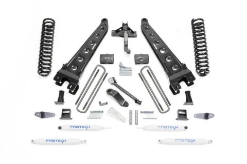 Fabtech 08-10 Ford F450/550 4WD 6in Rad Arm Sys w/Coils & Perf Shks (Bundled Kit)