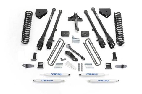 Fabtech 08-10 Ford F450/550 4WD 6in 4Link Sys w/Coils & Perf Shks (Bundled Kit)