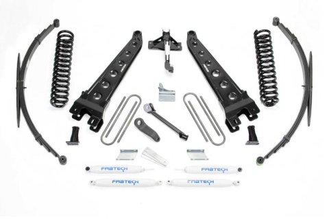 Fabtech 08-16 Ford F250/350 4WD 8in Rad Arm Sys w/Coils & Rr Lf Sprngs & Perf Shks (Bundled Kit)