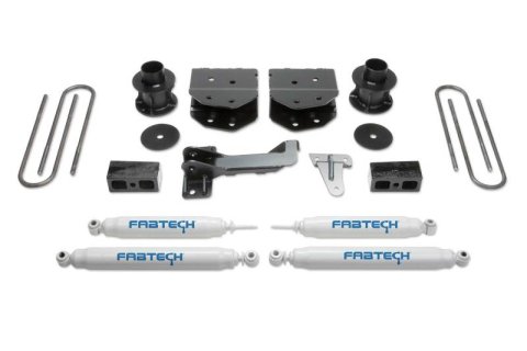 Fabtech 08-16 Ford F250/350/450 4WD 8 Lug 4in Budget Sys w/Perf Shks (1x fabFTS22150, 2x fabFTS7236, 2x fabFTS7266)