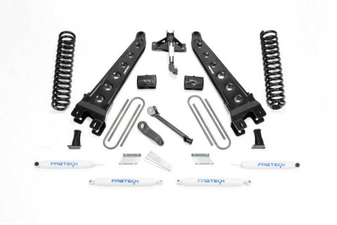 Fabtech 17-21 Ford F250/F350 4WD Diesel 4in Rad Arm Sys w/Coils & Perf Shks (Bundled Kit)