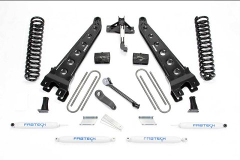 Fabtech 17-21 Ford F250/F350 4WD Gas 4in Rad Arm Sys w/Coils & Perf Shks (Bundled Kit)